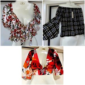 Bundle of THREE all new w/ tags cute tops !